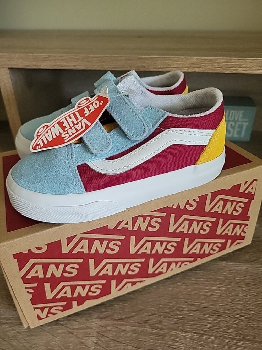 Vans Old Skool Infant Toddler Skate Shoes Sneakers Retro Rainbow Size 7 Toddler